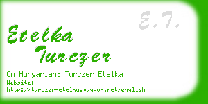etelka turczer business card
